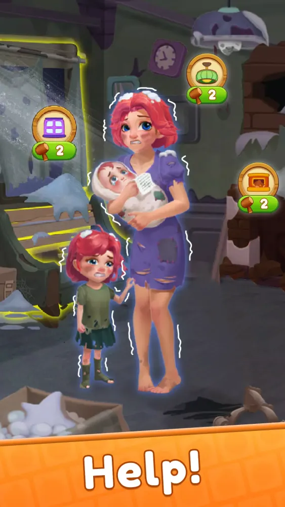 Capturas de tela do Tile Match: Family Story