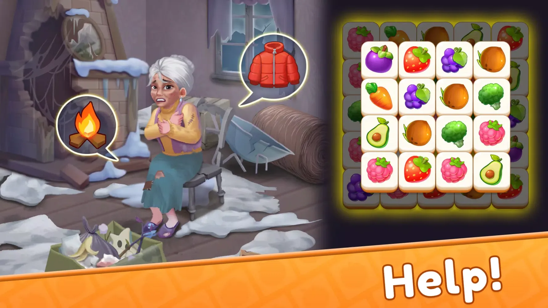 Capturas de tela do Tile Match: Family Story