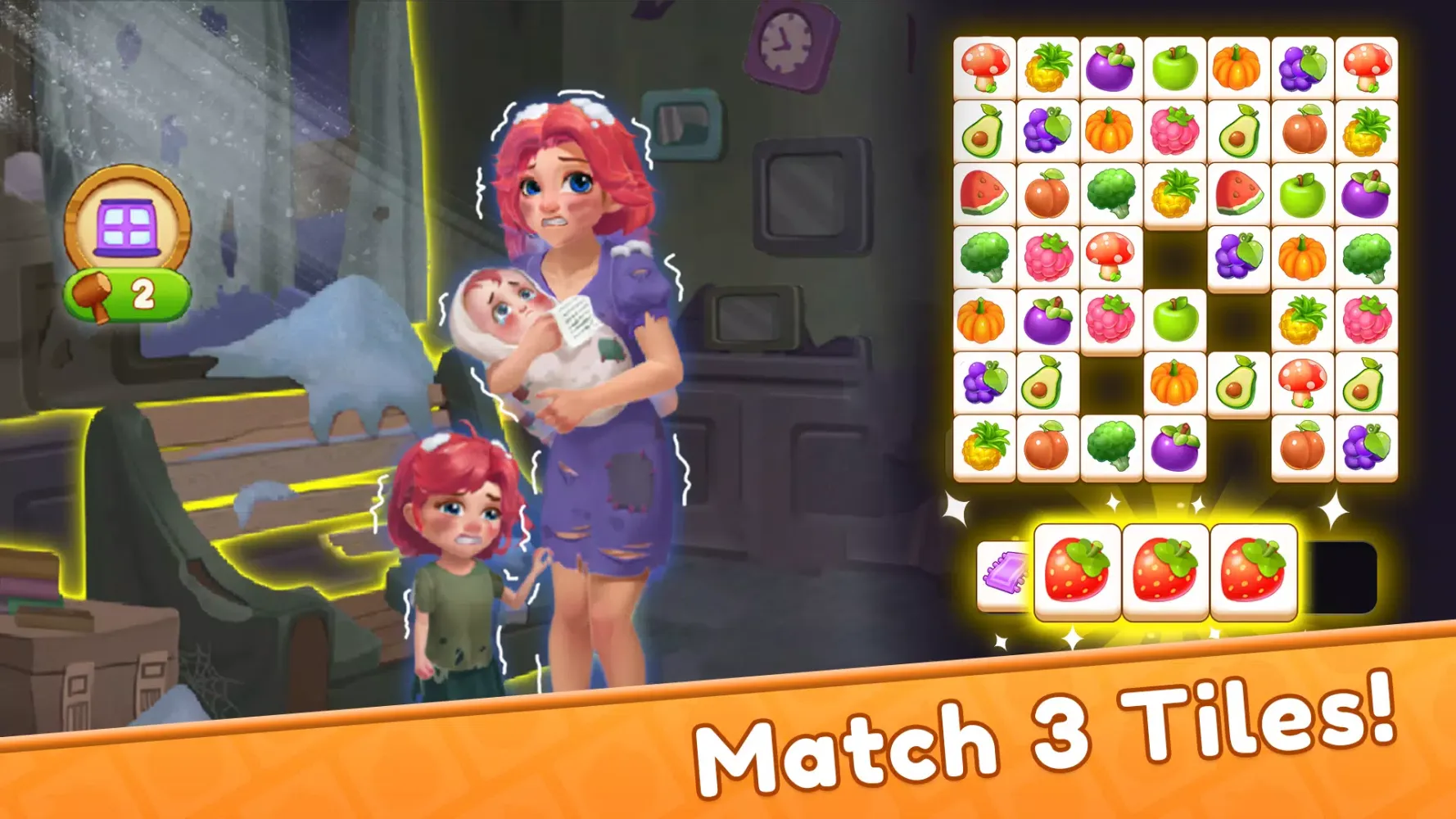 Capturas de tela do Tile Match: Family Story
