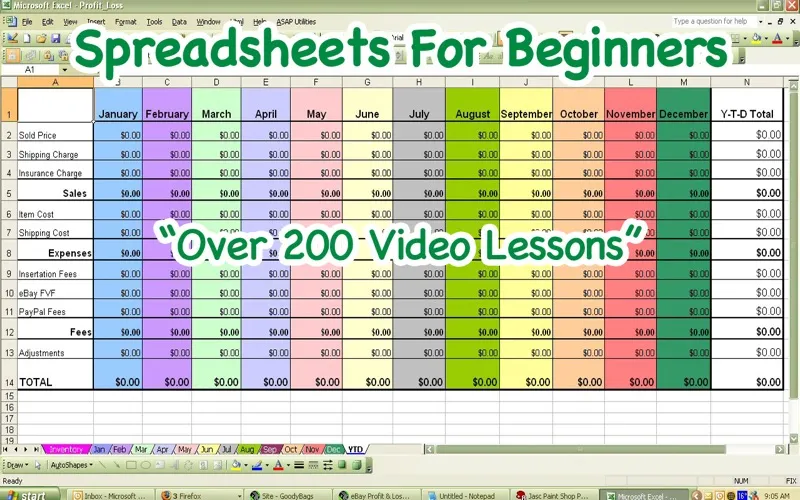 Capturas de tela do Spreadsheets For Beginners