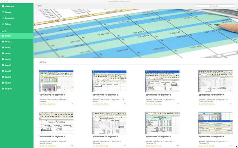 Capturas de tela do Spreadsheets For Beginners