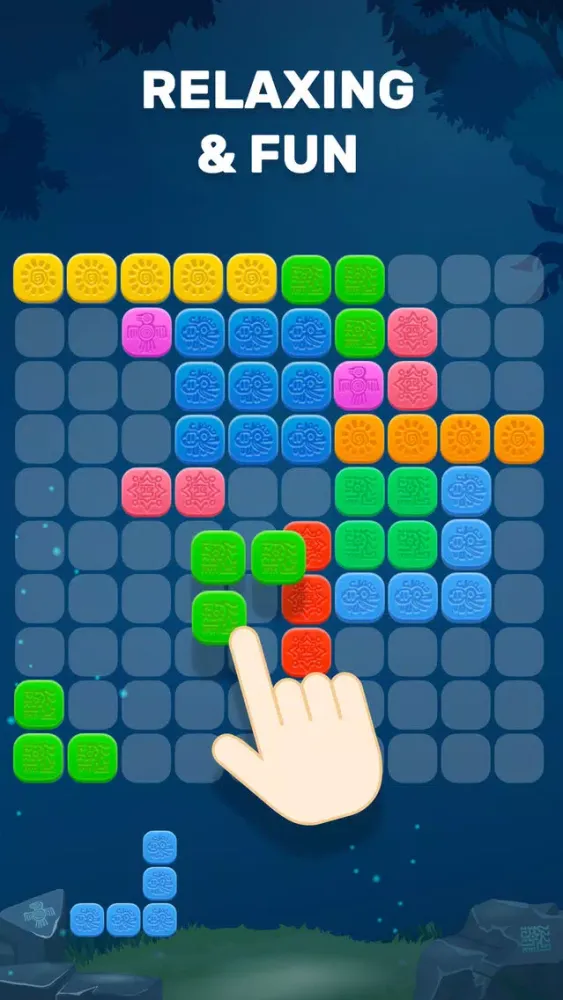 Capturas de tela do Mayan Blocks Puzzle