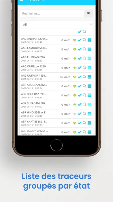 Tangkapan skrin GPS Server Maroc