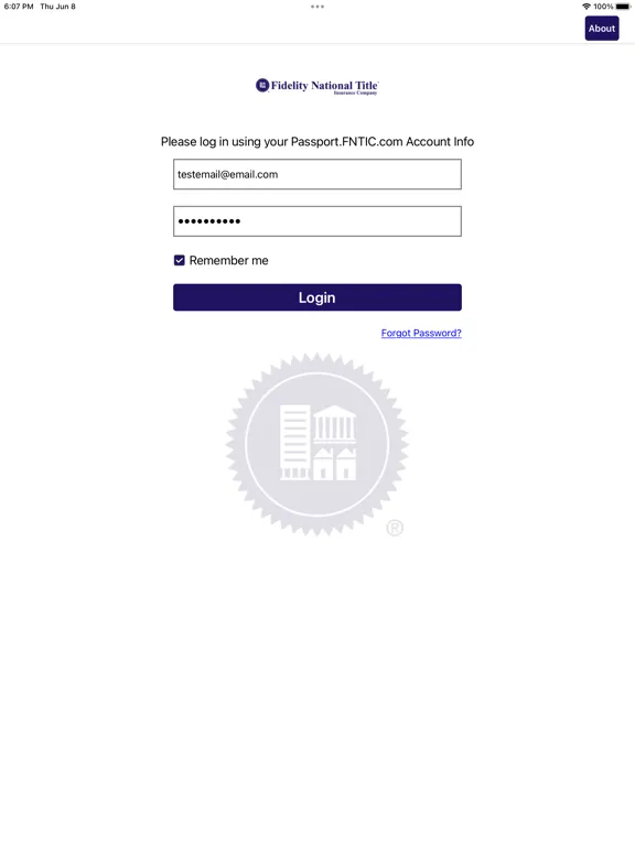 Fidelity National Title 1-2-3 iPad  स्क्रीनशॉट