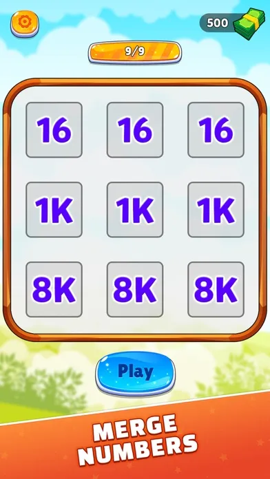 Tangkapan layar Merge Master Number Run