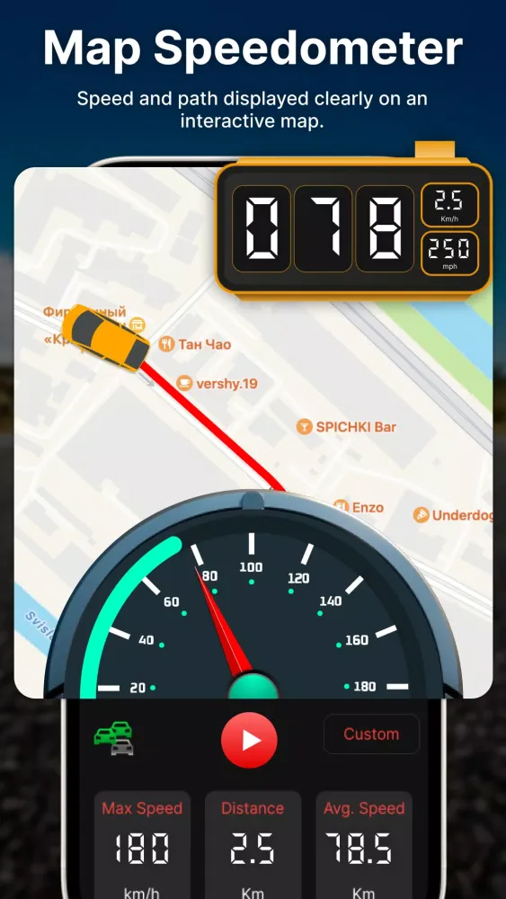 GPS Speedometer Screenshots