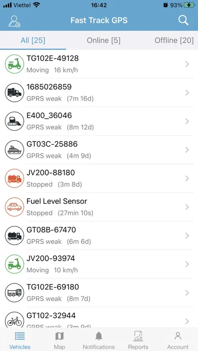 Capturas de tela do QM GPS