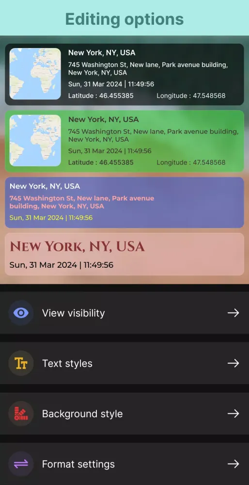 Gps camera timestamp: PinPoint应用截图
