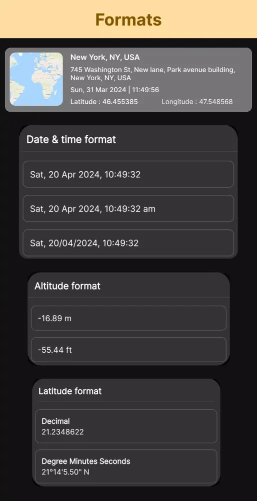 Gps camera timestamp: PinPoint应用截图
