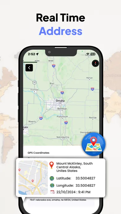 GPS Map Location Screenshots