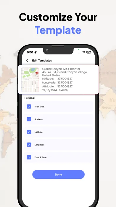 GPS Map Location Screenshots