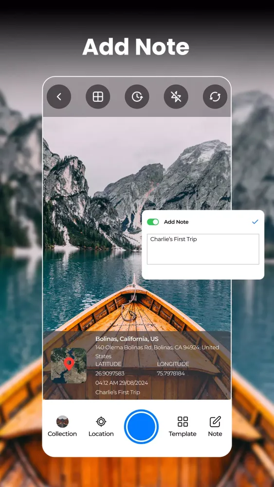 Tangkapan layar GPS Camera