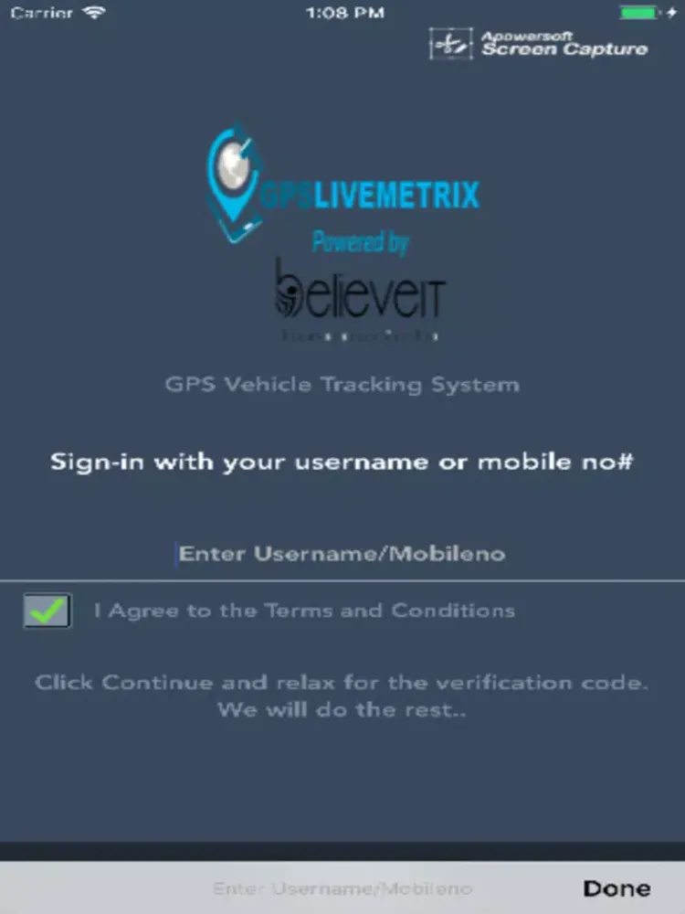 GPSLIVEMETRIX iPad  Screenshots