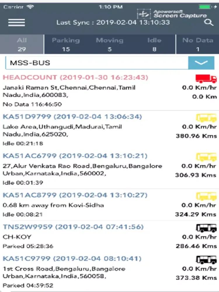 GPSLIVEMETRIX iPad  Screenshots