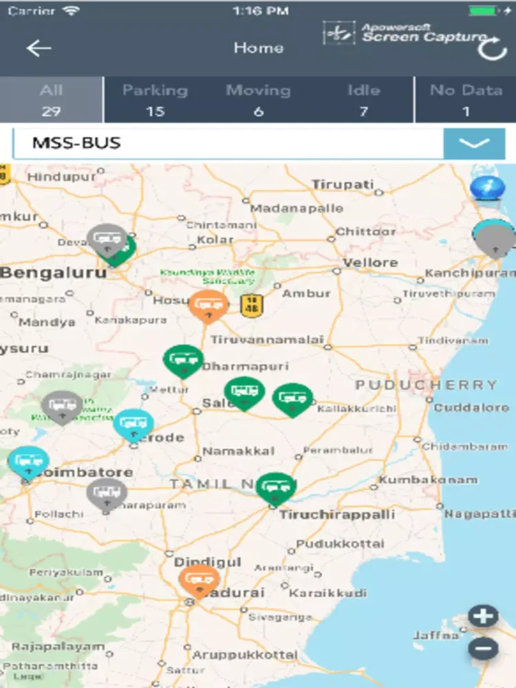 GPSLIVEMETRIX iPad  Screenshots