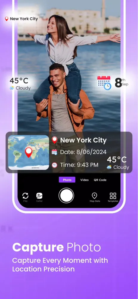 Zrzuty ekranu Gps Photo Camera with Location