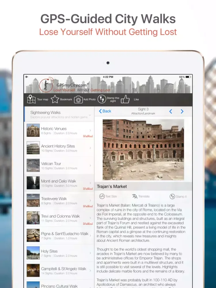 Houston Map & Walks (F) iPad 应用截图