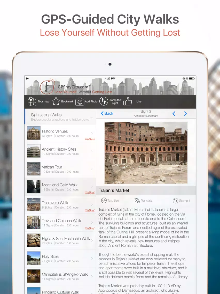 Rio de Janeiro Map & Walks (F) iPad 应用截图