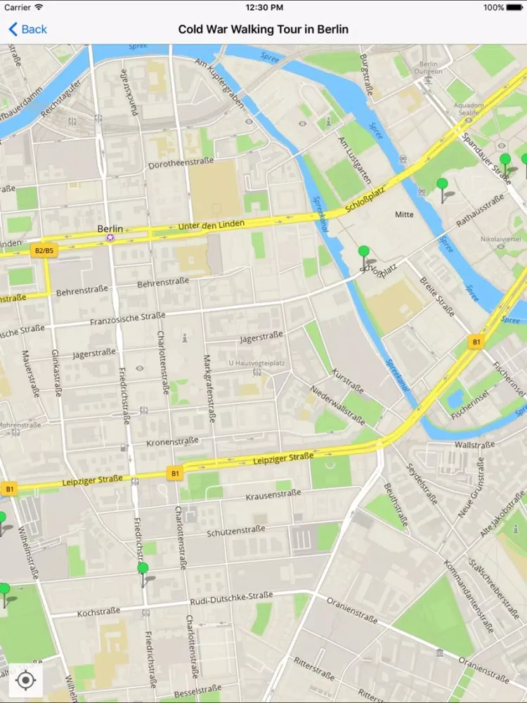 Capturas de tela do Cold War Walk in Berlin iPad 