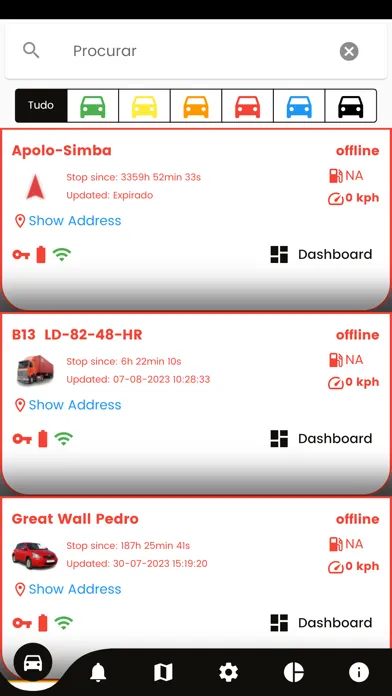ภาพหน้าจอของ GPS P-ONE