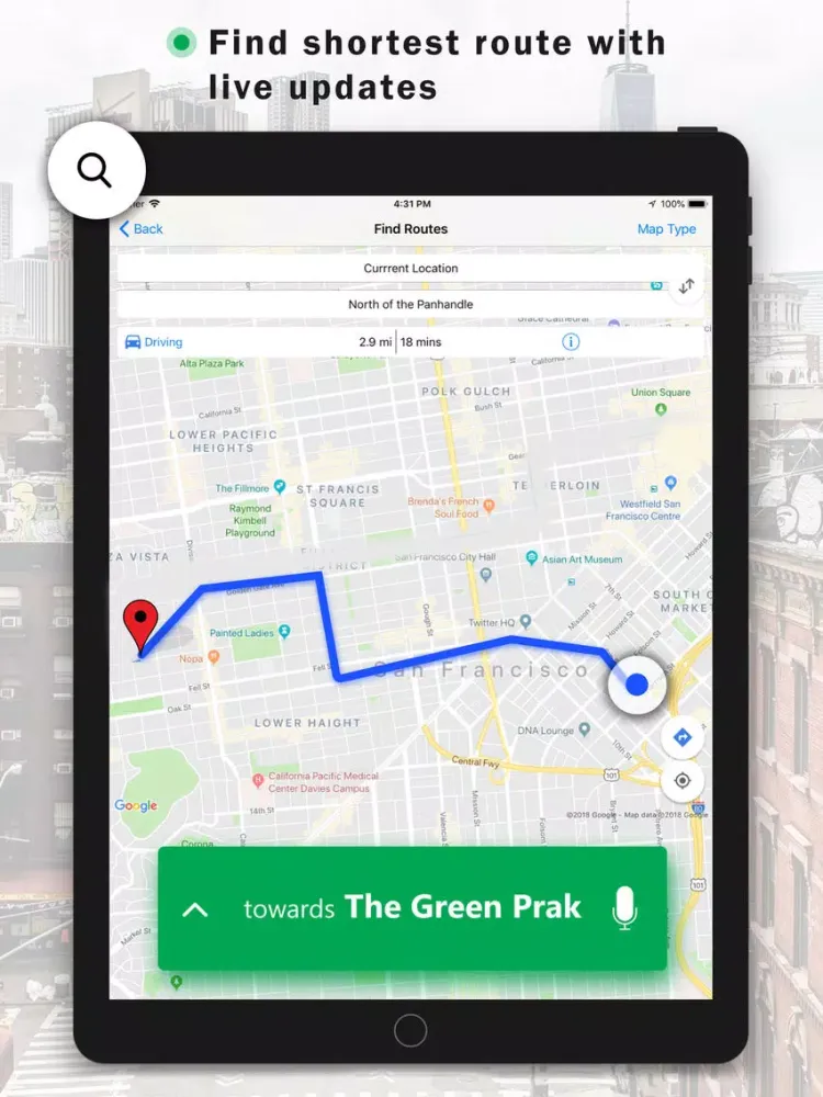 تصاویر GPS Navigation & Live Traffic iPad 