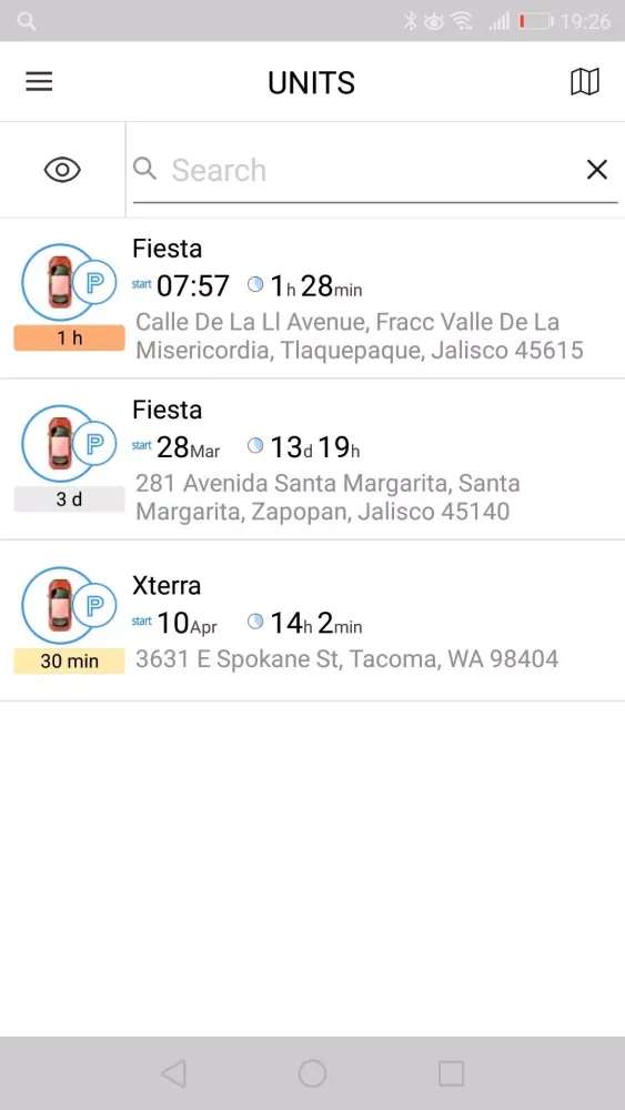 Capturas de tela do GPS TechTracker Pro