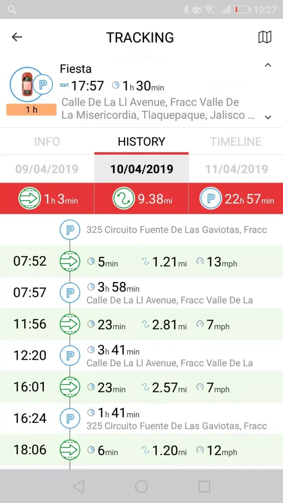 Capturas de tela do GPS TechTracker Pro