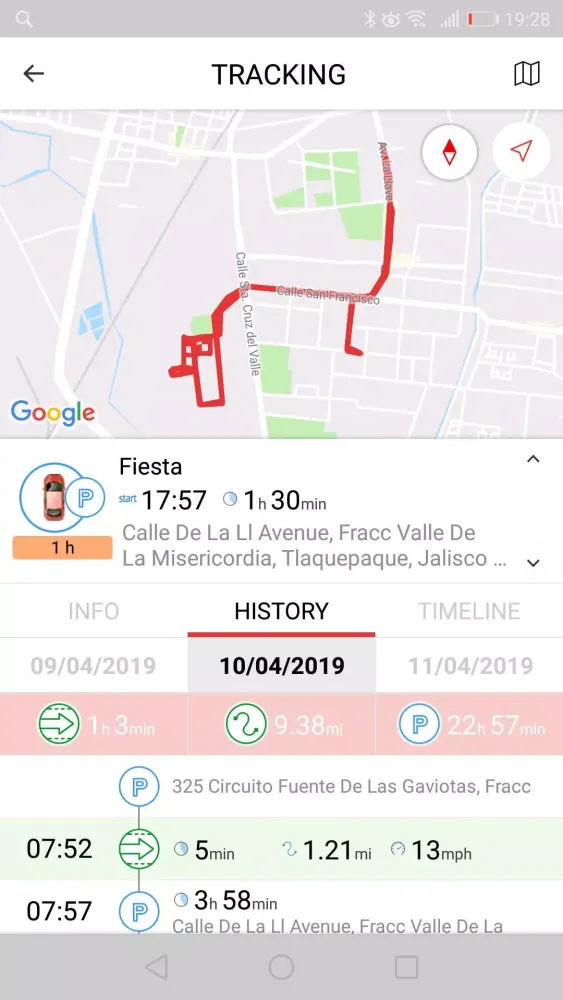 Capturas de tela do GPS TechTracker Pro