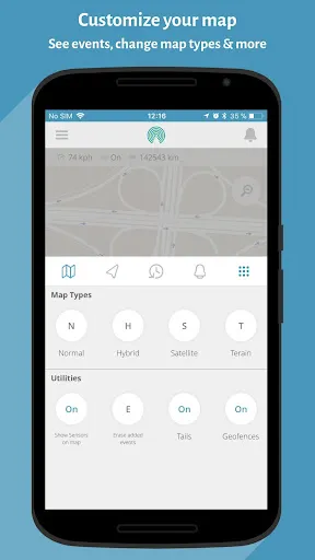 Capturas de tela do GPSWOX Mobile Client