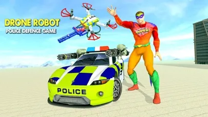 Zrzuty ekranu Police War Drone Robot Game