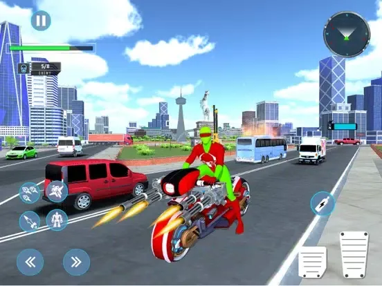 Capturas de tela do Flying Bike War Robot Shooter iPad 