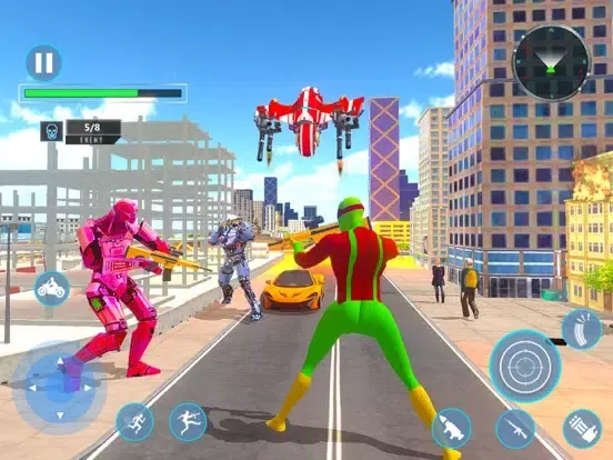 Capturas de tela do Flying Bike War Robot Shooter iPad 