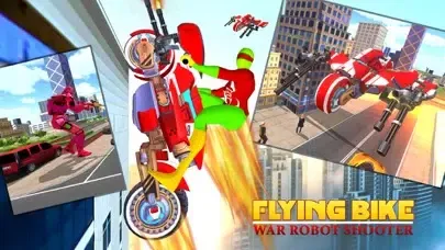 Capturas de tela do Flying Bike War Robot Shooter