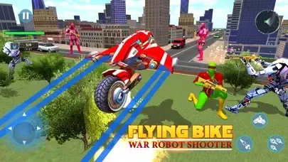 Capturas de tela do Flying Bike War Robot Shooter
