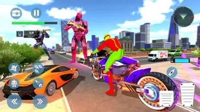 Capturas de tela do Flying Bike War Robot Shooter