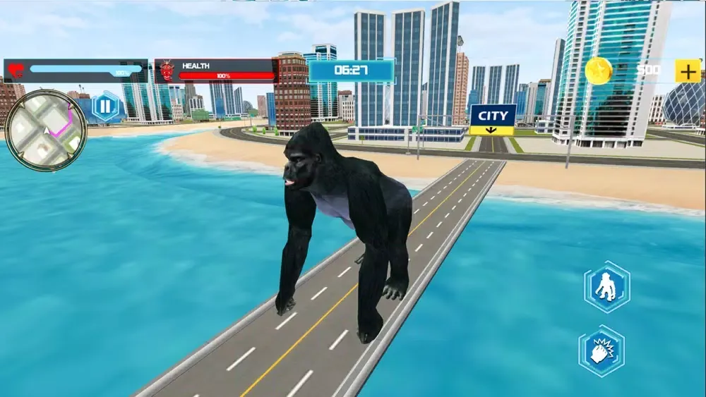 Gorilla Games City Attack سکرین شاٹس