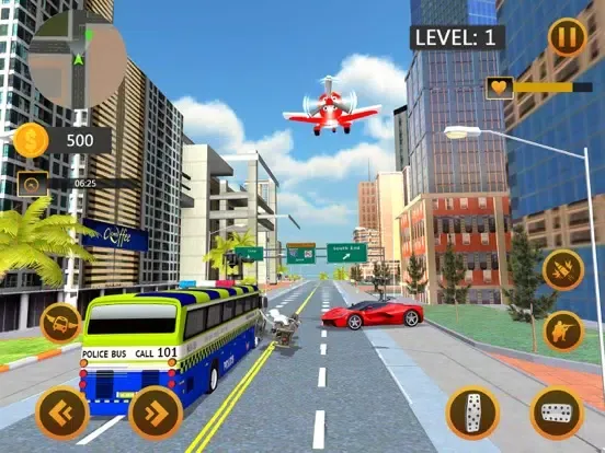 تصاویر Flying Police Bus Driver iPad 