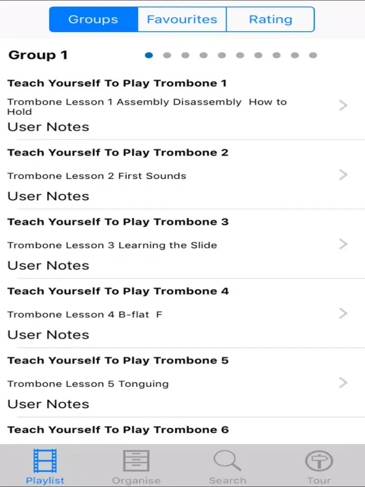 Tangkapan skrin Teach Yourself To Play Trombone iPad 