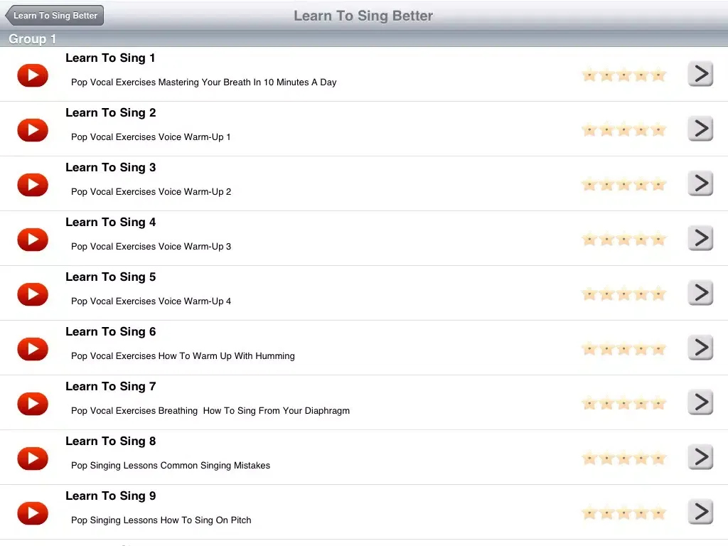 Zrzuty ekranu Learn To Sing iPad 