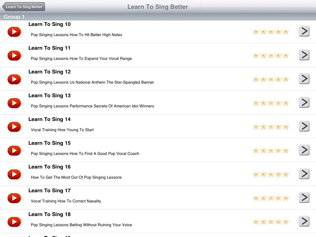 Zrzuty ekranu Learn To Sing iPad 