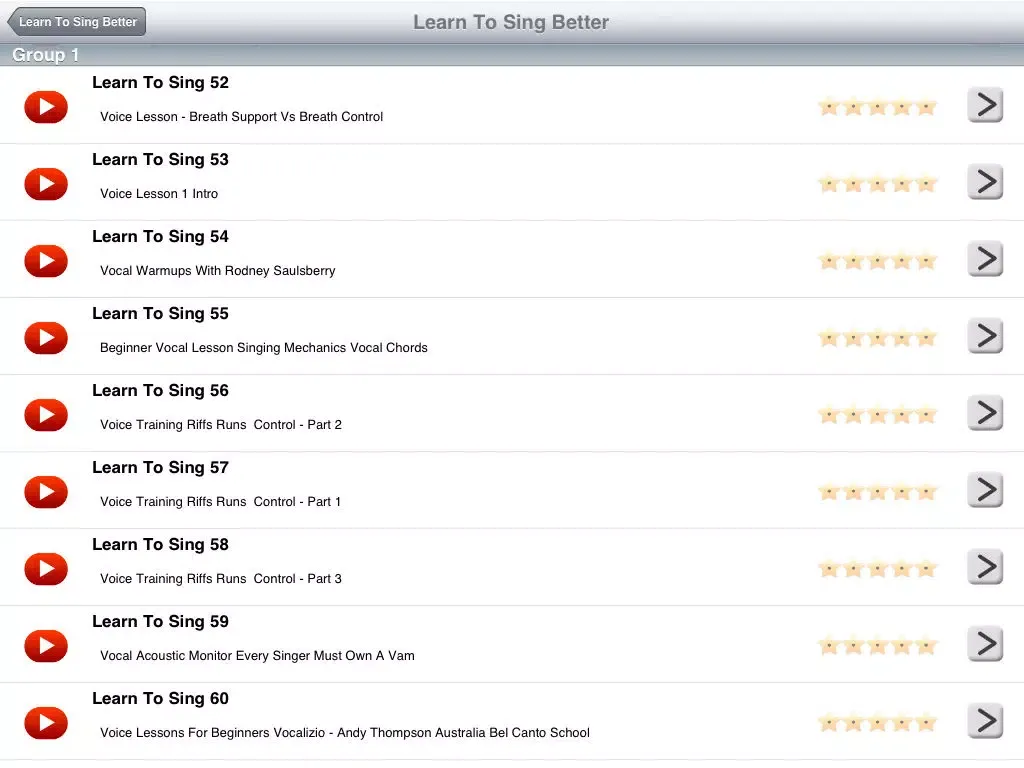 Zrzuty ekranu Learn To Sing iPad 