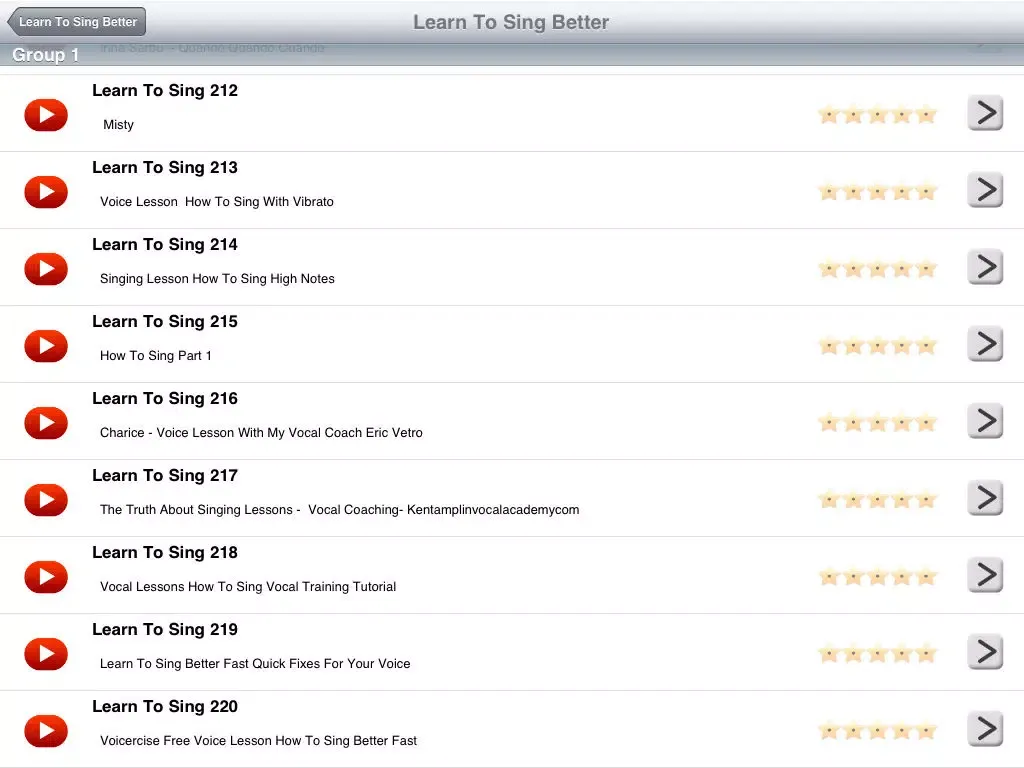 Zrzuty ekranu Learn To Sing iPad 