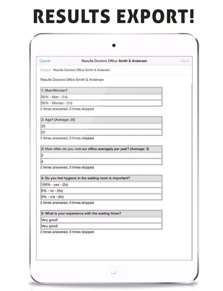Survey - client satisfaction & market tool! iPad  স্ক্রিনশট