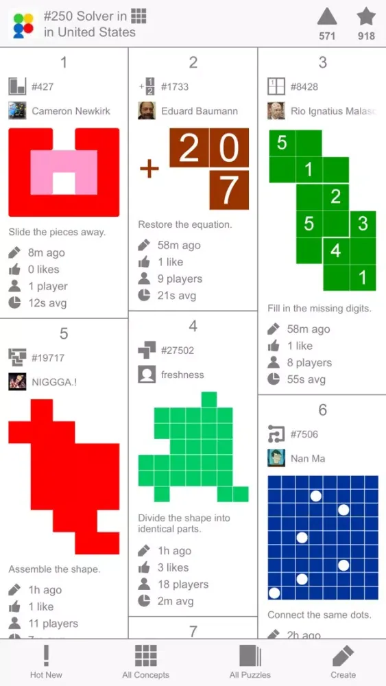 Zrzuty ekranu Puzzlium — The First Puzzle Social Network