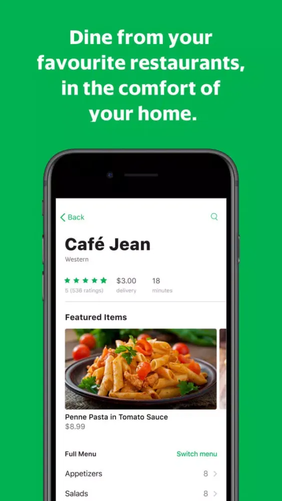 Tangkapan layar GrabFood - Food Delivery App