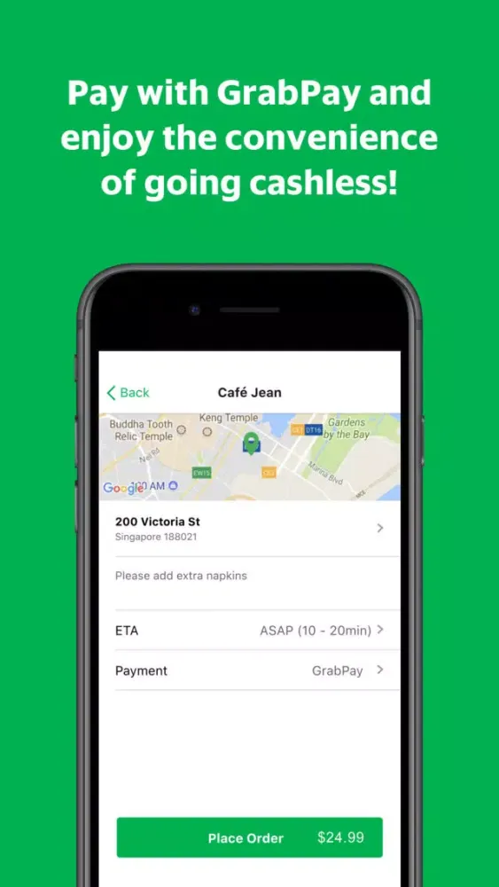 Tangkapan layar GrabFood - Food Delivery App