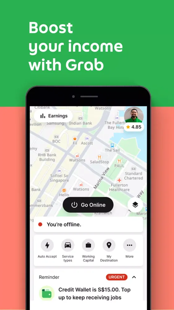 Grab Driver Screenshots