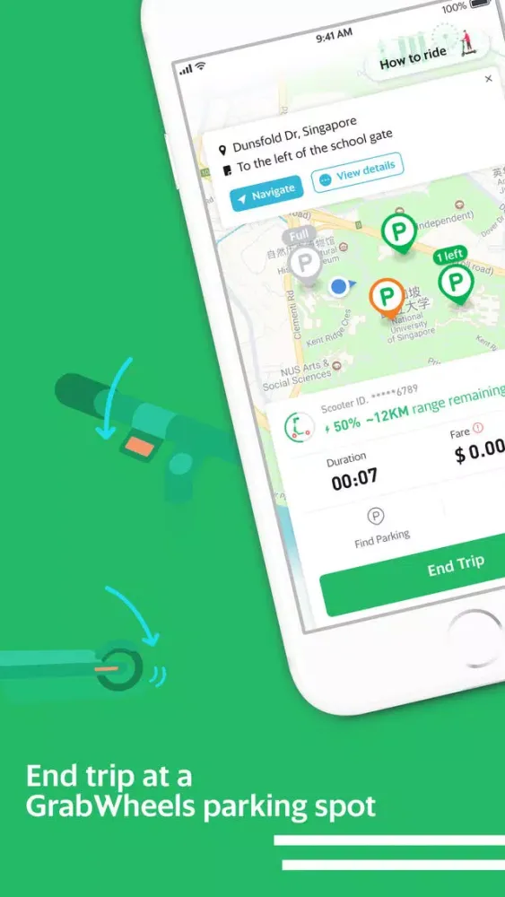 Captures d'écran de GrabWheels - eScooter sharing