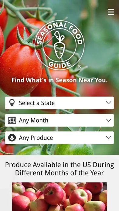 Seasonal Food Guide Screenshots