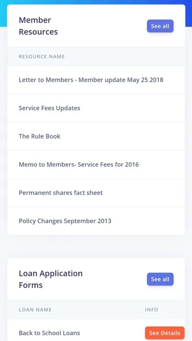 Grace Co-op Credit Union Screenshots